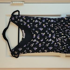 Indira black floral maxi dress. Size L.